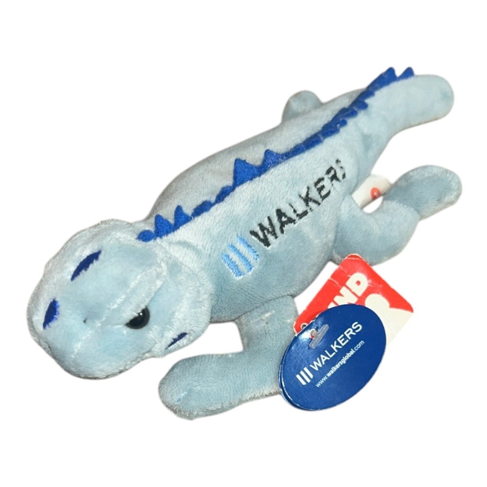 Rare Retired Gund Walkers 7" Blue Iguana - Cayman Islands Rescue Effort Plush